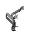digitus Ramię biurkowe podwójne z zaciskiem, 2xLCD, max. 35', max. obciążenie 2x15kg, ze sprężyną gazową - nr 51