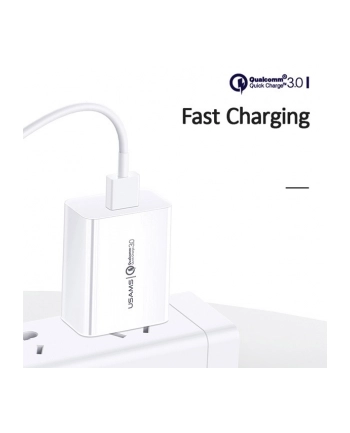 usams Ładowarka sieciowa T22 1xUSB 18W QC 3.0