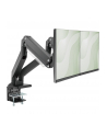 digitus Ramię biurkowe podwójne z zaciskiem, 2xLCD, max. 35', max. obciążenie 2x15kg, ze sprężyną gazową - nr 74