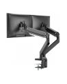 digitus Ramię biurkowe podwójne z zaciskiem, 2xLCD, max. 35', max. obciążenie 2x15kg, ze sprężyną gazową - nr 75