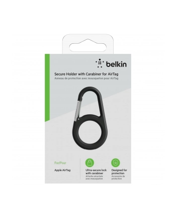 belkin Uchwyt z karabińczykiem do AirTag Czarny