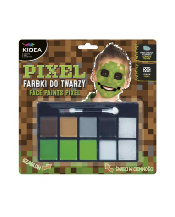 derform Farby do twarzy 8 kolorów z akcesoriami Pixel