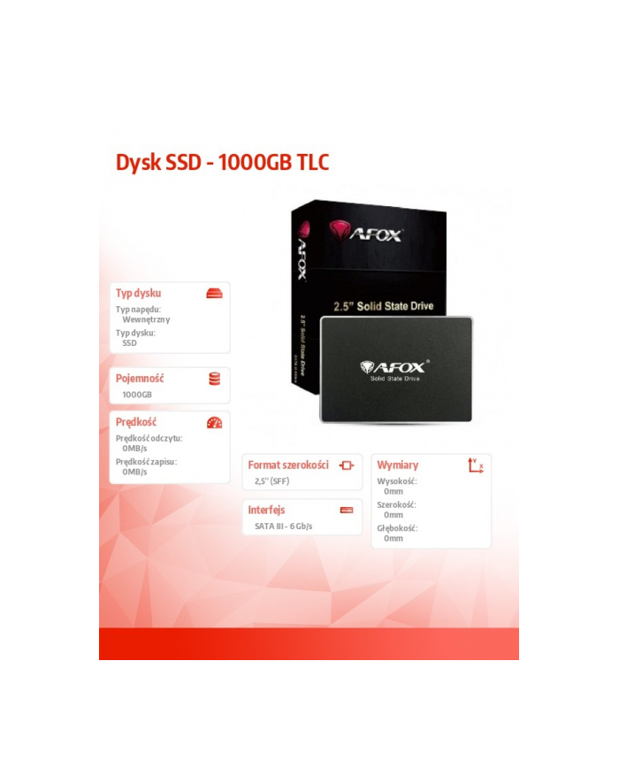 afox Dysk SSD - 1000GB TLC główny