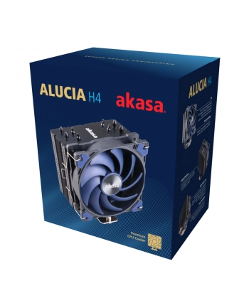 Akasa alucia h4, heatpipes, black fins (57237)