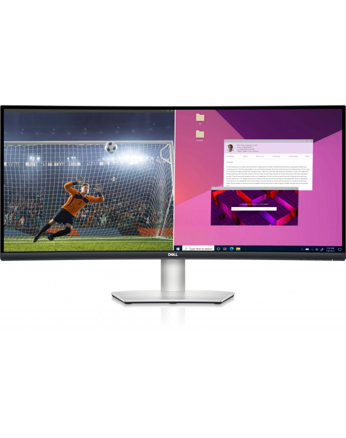Dell Monitor S3423DWC 34 cali Curved AMD FreeSync VA LED 100Hz WQHD (3440x1440)/2xHDMI/USB-C/USB/Anti-glare 3H hardness/3Y AES'PPE główny