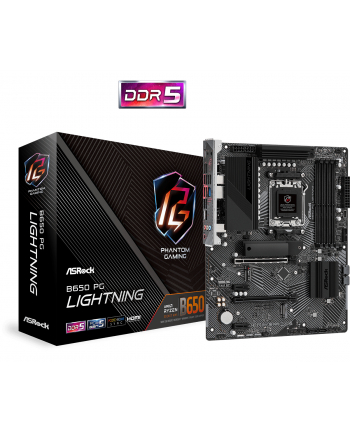 asrock Płyta główna B650 PG LIGHTNING AM5 4DDR5 HDMI M.2 ATX