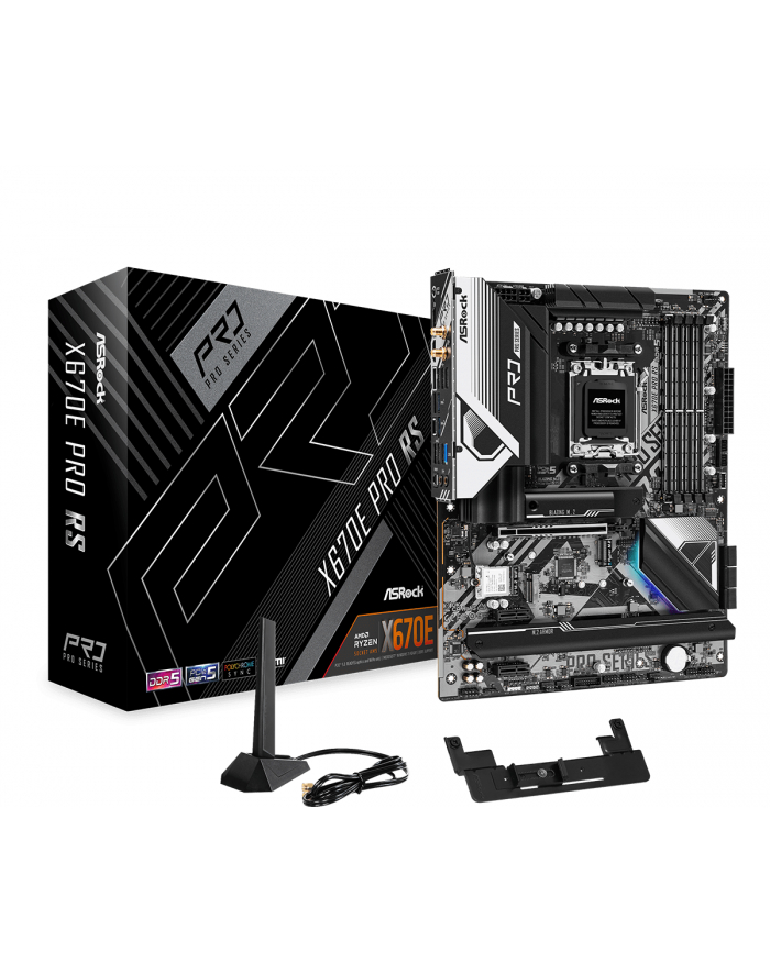 asrock Płyta główna X670E PRO RS AM5 4DDR5 HDMI/DP M.2  EATX główny