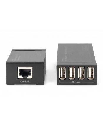 digitus Przedłużacz/Extender HUB 4 porty USB 2.0 po skrętce kat. 5e/7, do 50m