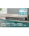 DIGITUS KVM Switch 4x1 DP DP/HDMI Out USB 4Kx2K 60Hz - nr 39