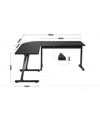 Biurko gamingowe Huzaro Hero 60 Black nr 1