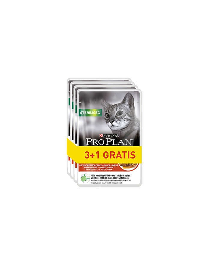 purina nestle Purina Pro Plan Sterilised Wołowina 85g 3+1 główny