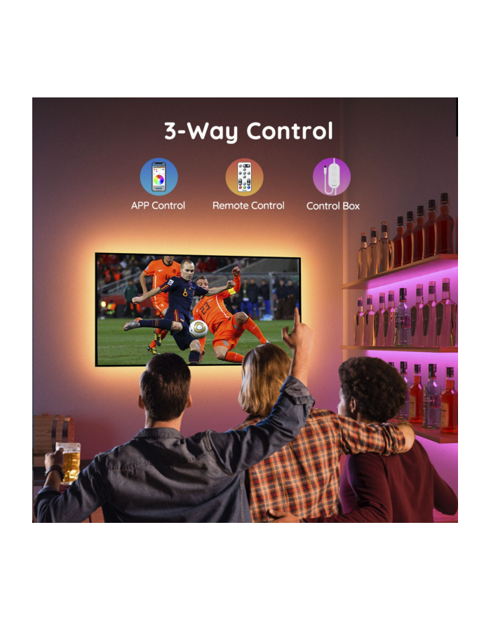 Govee H6179 TV backlight; Taśma LED; dla TV 46-60 cali  Bluetooth  RGB główny
