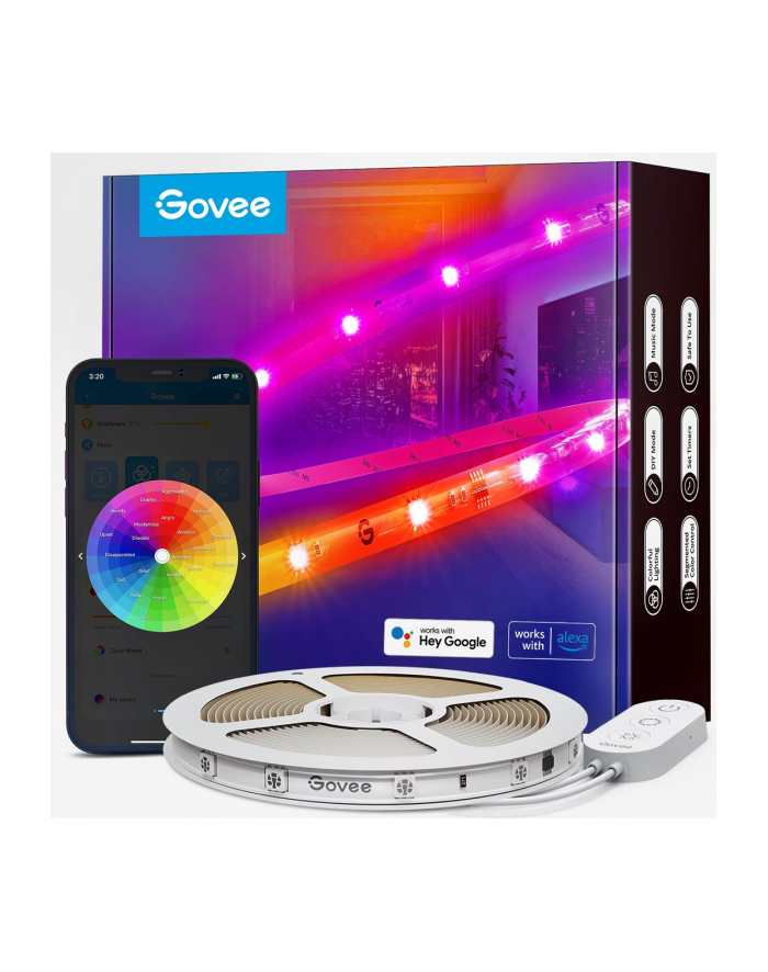 Govee H619A 5m; Taśma LED; Wi-Fi  Bluetooth  RGBIC główny