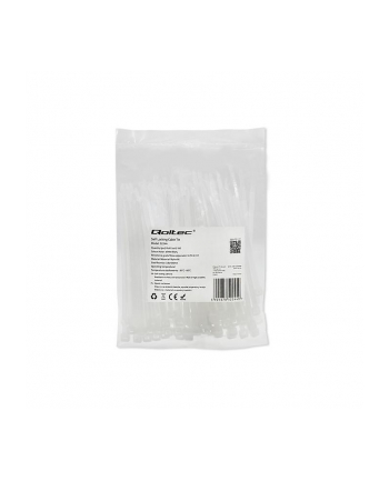 QOLTEC 52244 Opaski zaciskowe trytytki 3.6x100mm Nylon UV Białe