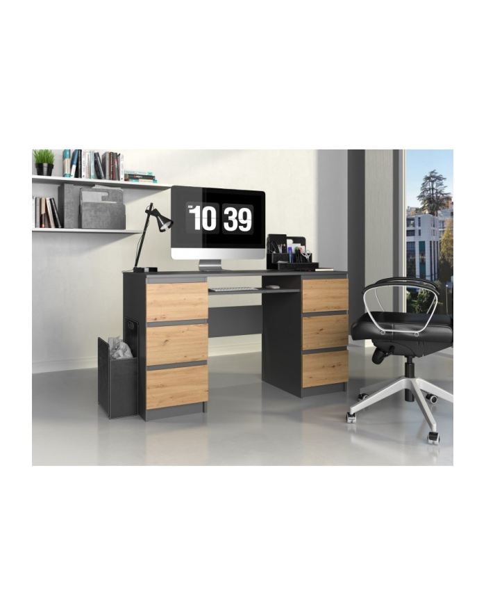 top e shop Biurko KUBA 130x51xH76 antracyt/artisan główny