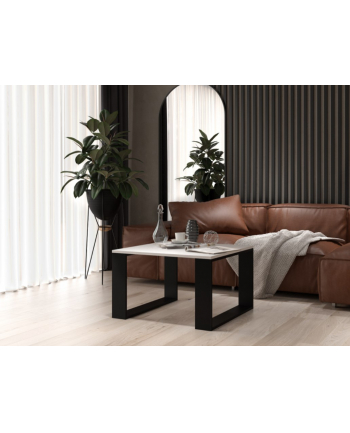 top e shop Stolik MOD-ERN MINI 67x67xH40 biały/czarny