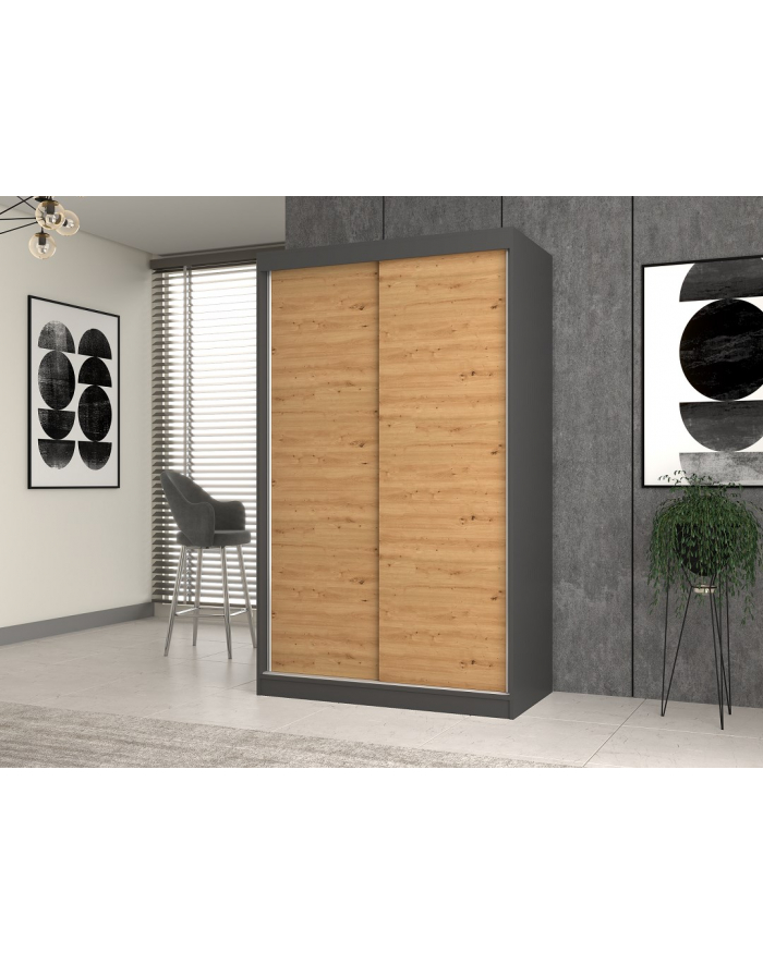 top e shop Szafa z drzwiami przesuwnymi IGA 120x61xH200 antracyt/artisan główny