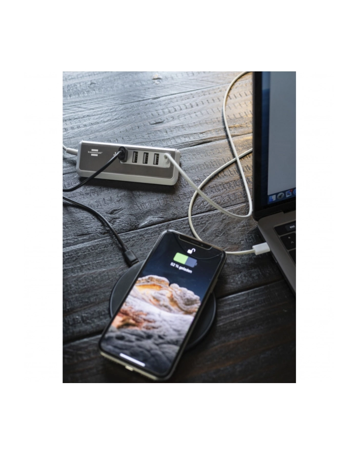 Brennenstuhl Estilo USB multi-charger (Kolor: BIAŁY/stainless steel, 5x USB, PD 20 Watt) główny