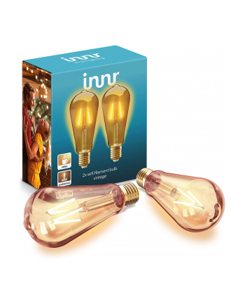 Innr WiFi Filament Vintage Edison E27, LED Bulb (2-Pack, Replaces 30 Watt)