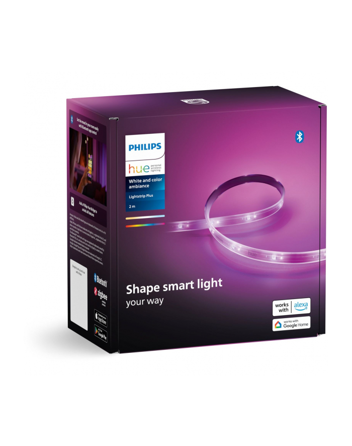 Philips HUE Lightstrip Plus basic set V4, LED strips (Kolor: BIAŁY, 2 meters) główny