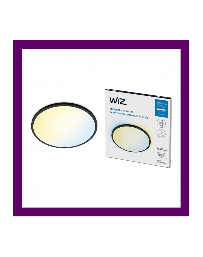 WiZ Superslim ceiling light 22W, LED light (Kolor: CZARNY) główny