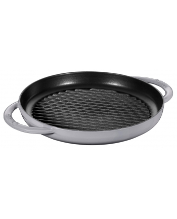 zwilling Okrągła patelnia żeliwna grillowa STAUB z dwoma uchwytami 40509-522-0 - grafitowa 26 cm