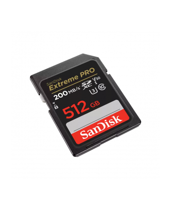 SanDisk Extreme PRO 512 GB SDXC, memory card (Kolor: CZARNY, UHS-I U3, Class 10, V30)