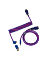 Keychron Premium Coiled Aviator Cable (purple, 1.08 m, angled plug) - nr 2