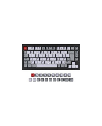Keychron Double-Shot PBT Cherry Full Set Keycap Set - Grey, Kolor: BIAŁY and Blue, Keycap (Multi-Colour, 219 Pieces, ANSI ' UK ISO Layout)