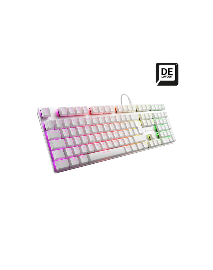 D-E layout - Sharkoon PureWriter RGB, gaming keyboard (Kolor: BIAŁY, Kailh Choc Low Profile Red) główny