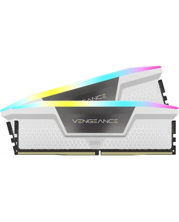 Corsair DDR5 32GB - 5200 - CL - 40 - Single-Kit - DIMM - CMH32GX5M2B5200C40W, Vengeance RGB, Kolor: BIAŁY