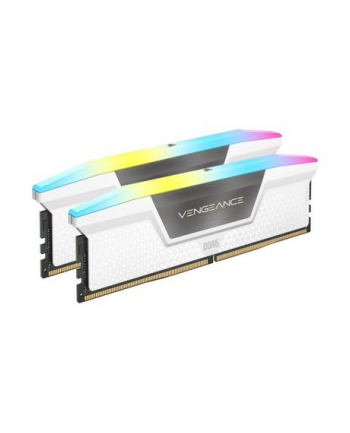 Corsair DDR5 32GB - 5200 - CL - 40 - Single-Kit - DIMM - CMH32GX5M2B5200C40W, Vengeance RGB, Kolor: BIAŁY