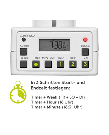 Goobay Digital timer set of 2 (Kolor: BIAŁY)