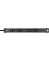 Brennenstuhl Alu-Line 19  12-way, power strip (Kolor: CZARNY/silver, 1U, IEC connector) - nr 12