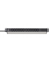 Brennenstuhl Alu-Line 19  12-way, power strip (Kolor: CZARNY/silver, 1U, IEC connector) - nr 9