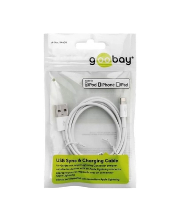 goobay Lightning - USB charging and synchronization cable (Kolor: BIAŁY, 50cm) nr 2