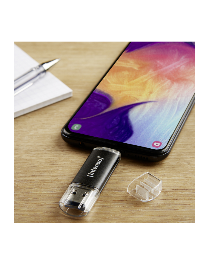 Intenso Twist Line 128 GB, USB stick (anthracite/transparent, USB-A 3.2 Gen 1, USB-C 3.2 Gen 1) główny