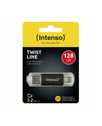 Intenso Twist Line 128 GB, USB stick (anthracite/transparent, USB-A 3.2 Gen 1, USB-C 3.2 Gen 1)