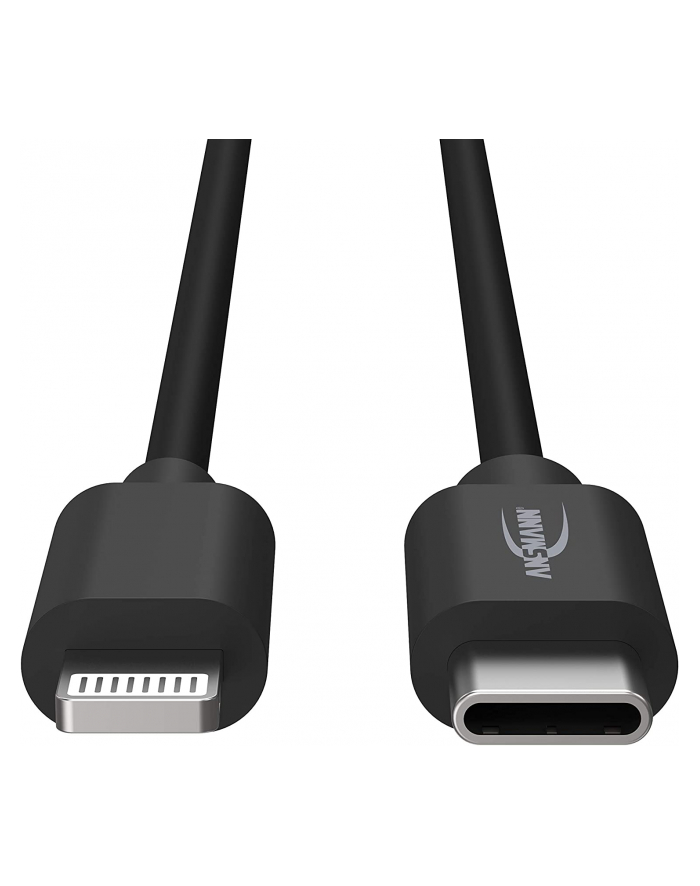 Ansmann USB-C Lightning data and charging cable, 2 meters (Kolor: CZARNY) główny