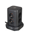 Brennenstuhl socket tower 8-way in 45 arrangement, socket strip (Kolor: CZARNY, 4x USB) - nr 10