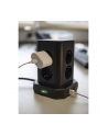 Brennenstuhl socket tower 8-way in 45 arrangement, socket strip (Kolor: CZARNY, 4x USB) - nr 19