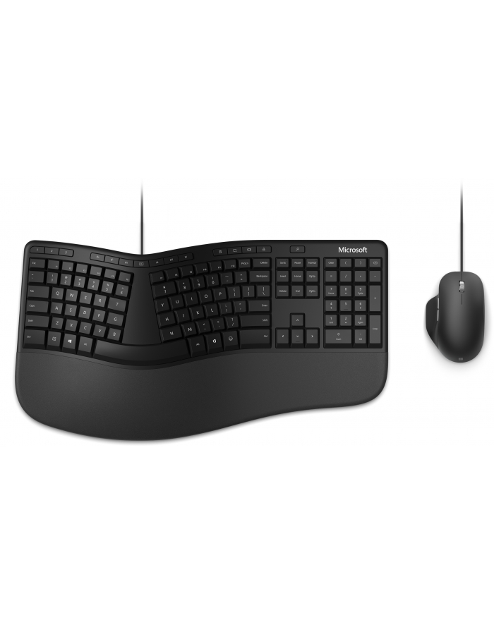 D-E layout - Microsoft Ergonomic Desktop, desktop set (Kolor: CZARNY) główny