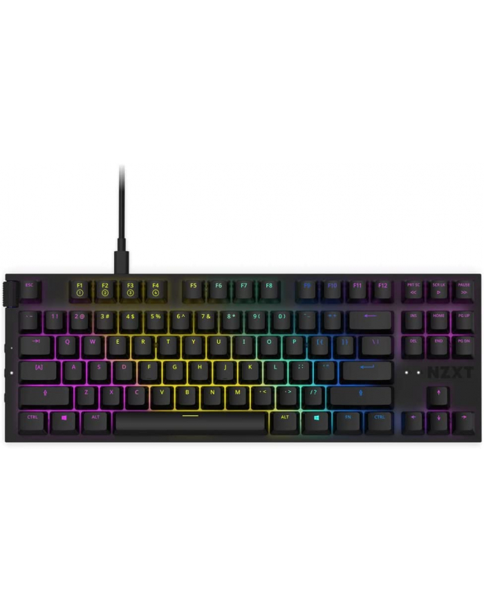 D-E layout - NZXT FUNCTION TENKEYLESS, gaming keyboard (Kolor: CZARNY, Gateron Red, hot-swap) główny