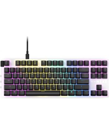 D-E layout - NZXT FUNCTION TENKEYLESS, gaming keyboard (Kolor: BIAŁY/Kolor: CZARNY, Gateron Red, hot-swap)