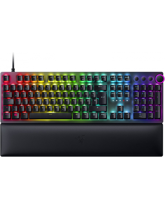 D-E layout - Razer Huntsman V2, gaming keyboard (Kolor: CZARNY, Razer Linear Optical (Red)) główny