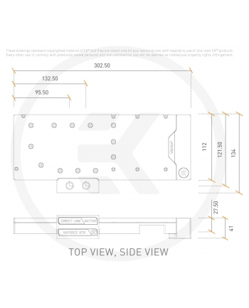 EKWB EK-Quantum Vector XC3 RTX 3080/90 ABP D-RGB - nickel + acryl, backplate (nickel/transparent)