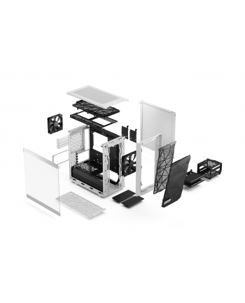 Fractal Design Meshify 2 Mini White TG Clear Tint, Tower Case (Kolor: BIAŁY, Tempered Glass)