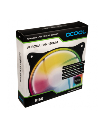 Alphacool Rise Aurora 120 mm fan 120x120x25mm, case fan (Kolor: CZARNY/transparent) nr 1