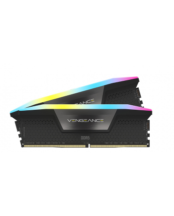 Corsair DDR5 - 64GB - 5200 - CL - 40 - Dual Kit, memory (Kolor: CZARNY, CMH64GX5M2B5200C40, Vengeance RGB, for AMD)