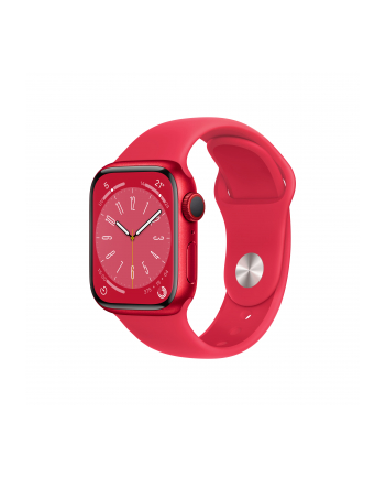 Apple Watch Series 8 Smartwatch (red, 41mm, Sport Band, Aluminum Case, LTE) MNJ23FD/A